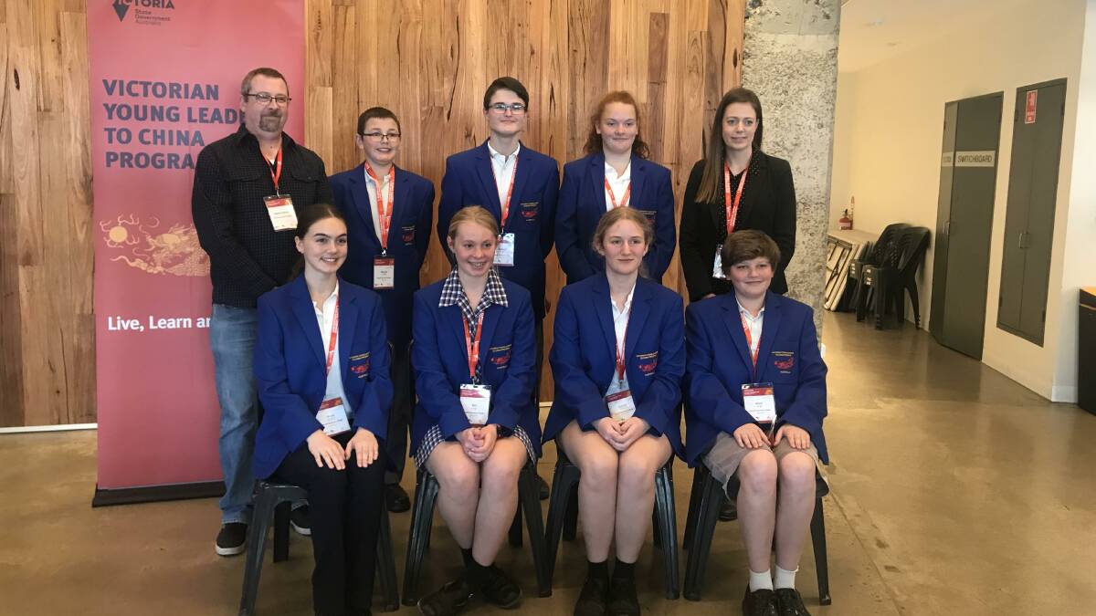 Victorian Young Leaders to China from Stawell Secondary College. Picture: CONTRIBUTED.