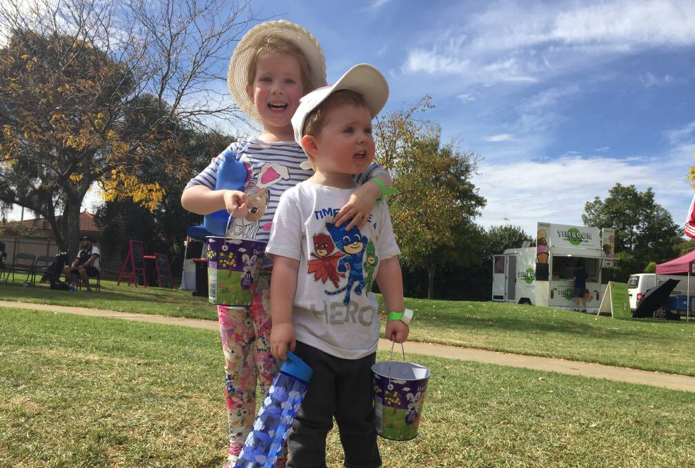 Lilleth and Ezekiel are extra excited to find some Easter eggs.