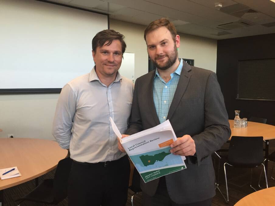 THE VEC's Andrew Pertsch and Keegan Bartlett encourage residents to have their say in the council review.