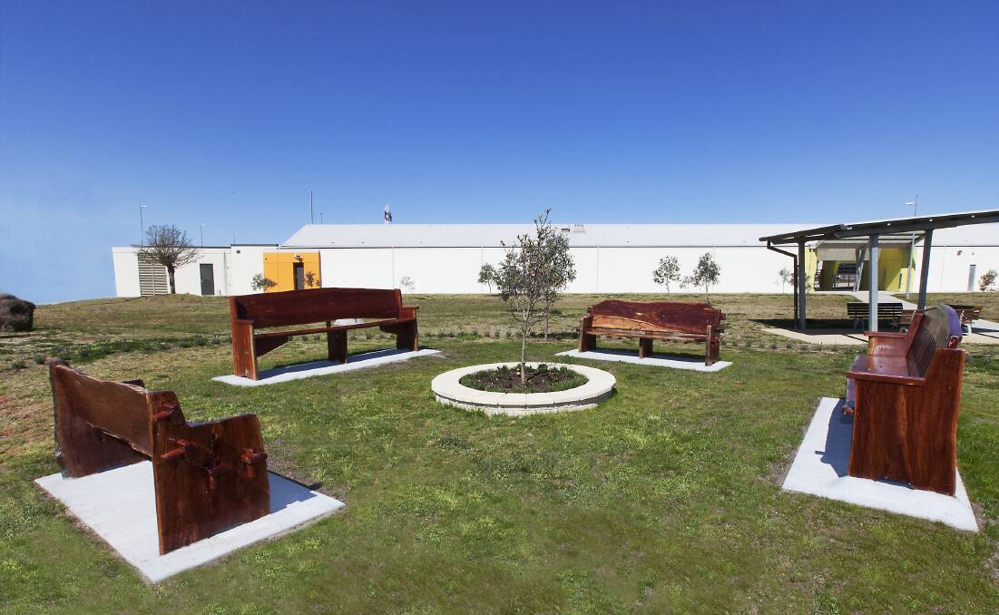 The Family Violence Reflection Garden was opened in October and gives prisoners a chance to reflect. Picture: HOPKINS CORRECTIONAL CENTRE.