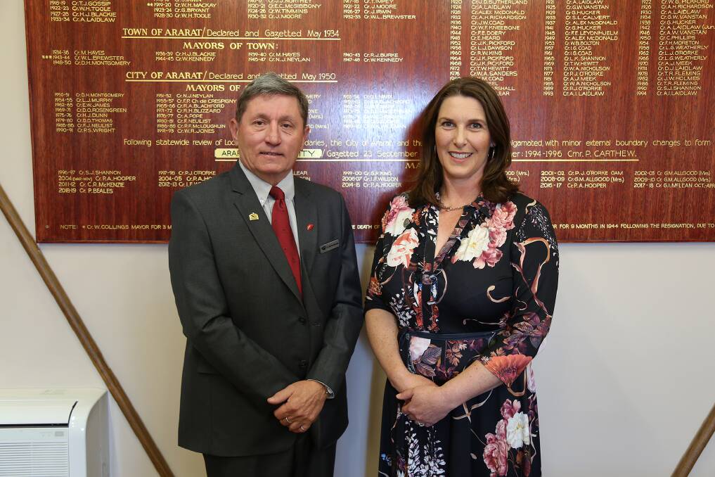 Councillor Bill Braithewaite and Councillor Jo Armstrong have been voted in as Ararat's deputy mayor and mayor respectively. 