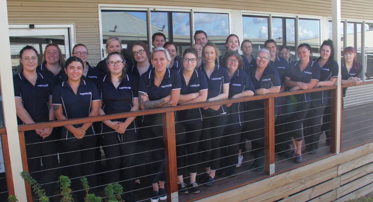 The 2019 cohort of Fed Uni TAFE Diploma of Nursing students at East Grampians Health Service.