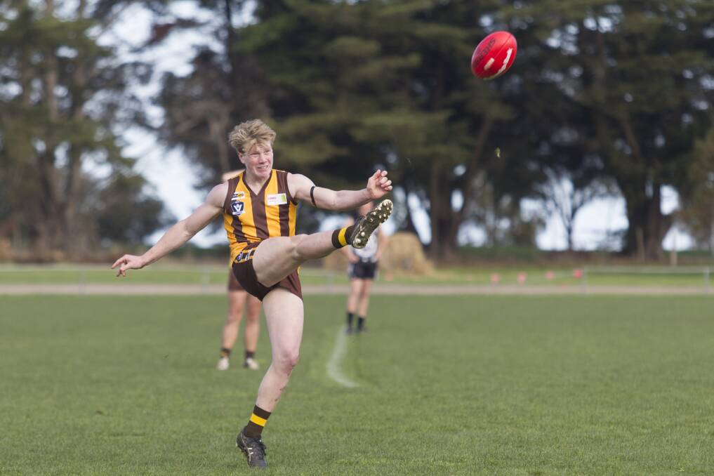 Joe Thomson was among Tatyoon's best in the loss to Woorndoo-Mortlake. Picture: Peter Pickering.