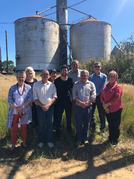 Northern Grampians Shire councillors and St Arnaud community members at the silos.
