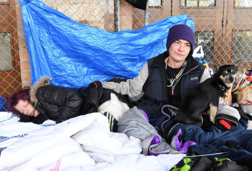 ABANDONED: Rough sleeping in Ballarat, Anne and Mel belong to an increasing new demographic of homeless. They are female, older and single. Picture: Lachlan Bence