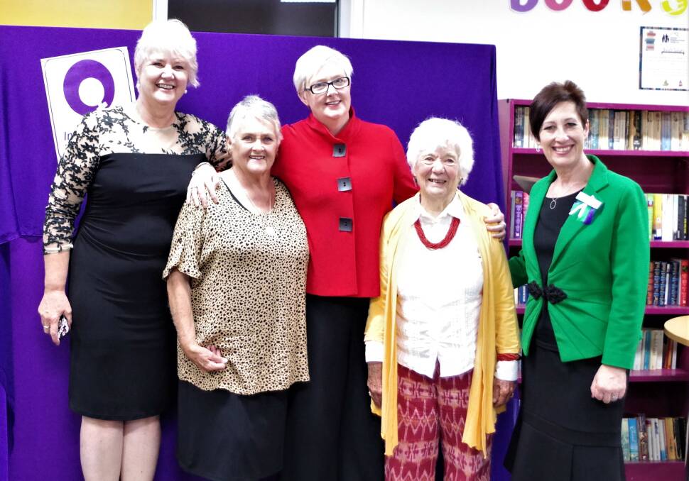 GATHERING: Nicolene Harvey (guest speaker), Meg Blake (MC), Kate Pryde (CEO SRH), Margo Sietsma (guest speaker) and Liana Thompson (CEO Northern Grampians Shire) at this year's International Women's Day event.