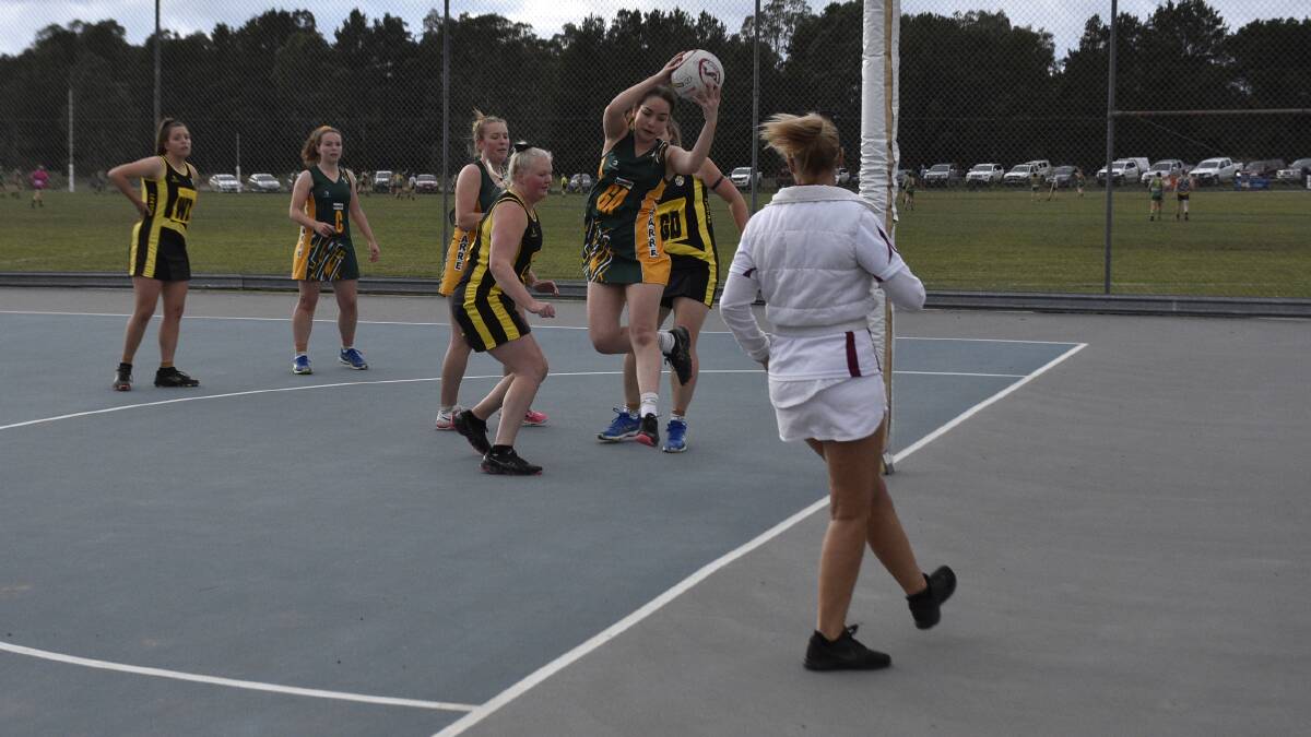 CATCH: Harriett Slorach in action for the netball side.