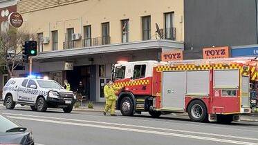 INVESTIGATION: Emergency services at a building on Barkly Street.