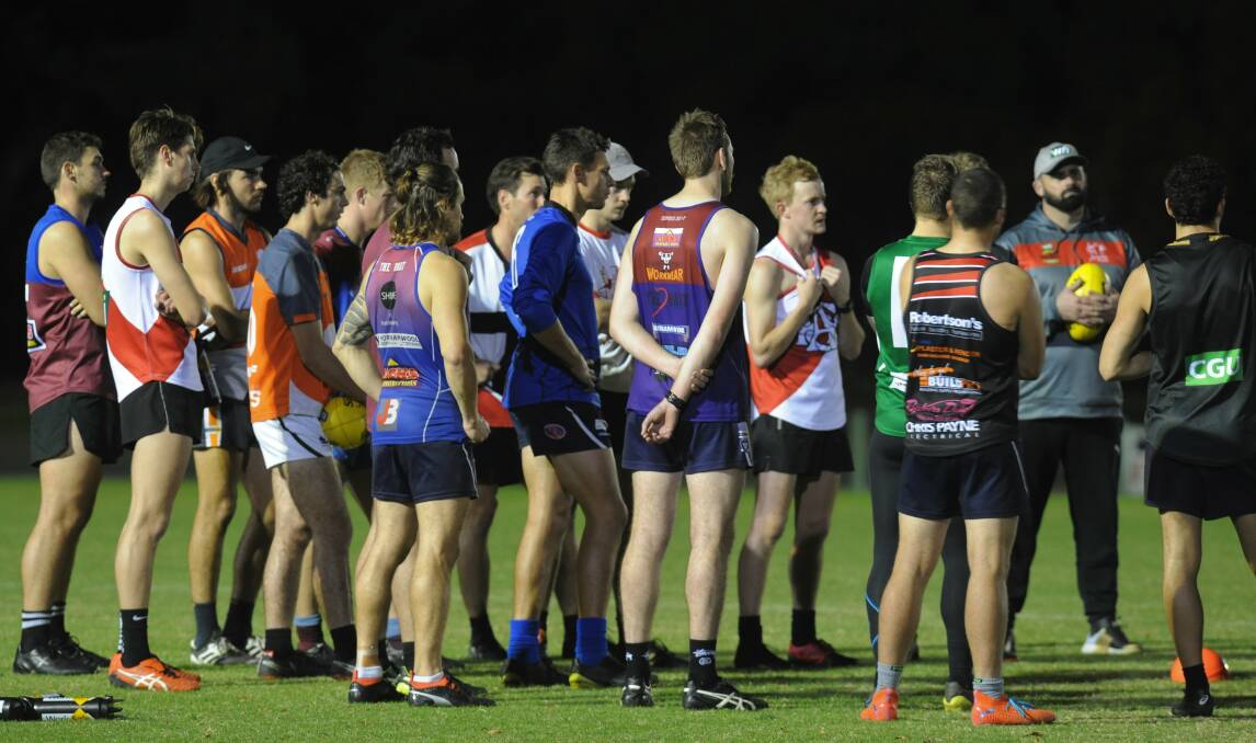 The colours of the Wimmera league are represented as the interleague team prepares for their clash in Shepparton. Picture: MATT CURRILL