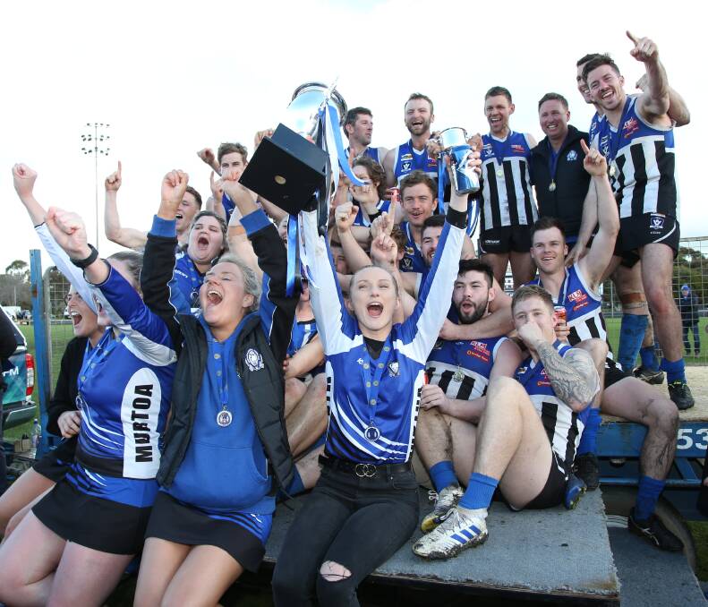 Minyip-Murtoa's A Grade and senior football teams. Picture: PETER PICKERING