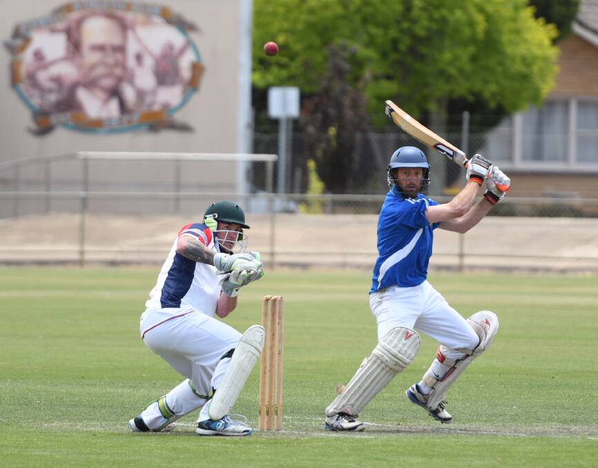 SHOT: GCA's Clayton Mackley cuts early in his innings. Picture: MATT CURRILL