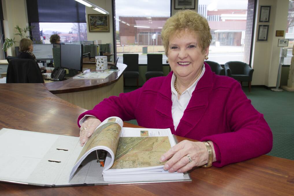 CASH WIN: Ararat Rural City mayor Gwenda Allgood with plans for a bypass of the city, which has been selected for a state government program aimed at streamlining development. Picture: PETER PICKERING
