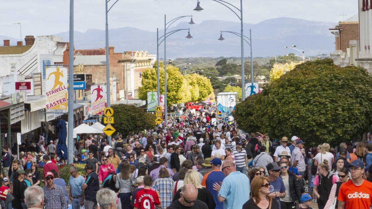 PACKED: The Easter weekend drew huge crowds to Stawell, pictured here on Main Street during the Easter Sensation. Picture: Peter Pickering