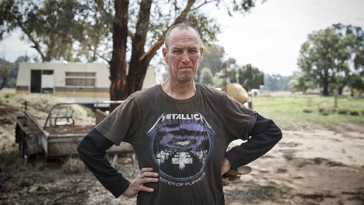 The Rock resident Rodney, who battles alcohol abuse and tries to move out of a caravan park in favour of a more permanent home in the SBS TV documentary series Struggle Street. Picture: Contributed