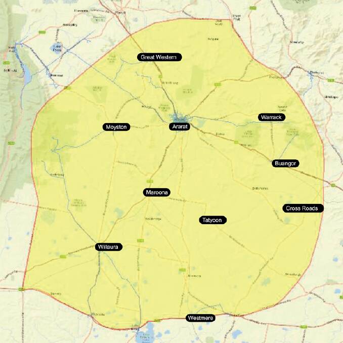 The proposed area for the East Grampians pipeline
