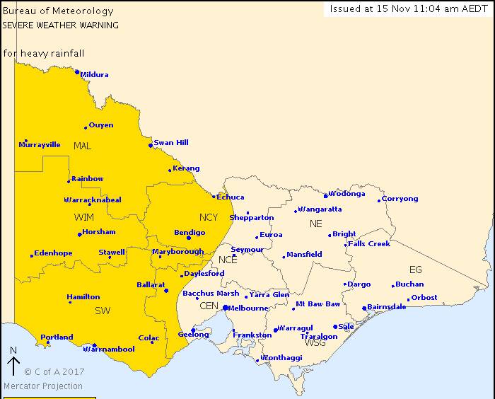 Severe weather warning for Ararat and Stawell | Radar
