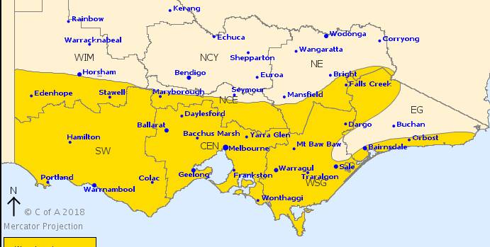 Damaging winds severe weather warning for Ararat and Stawell | Radar