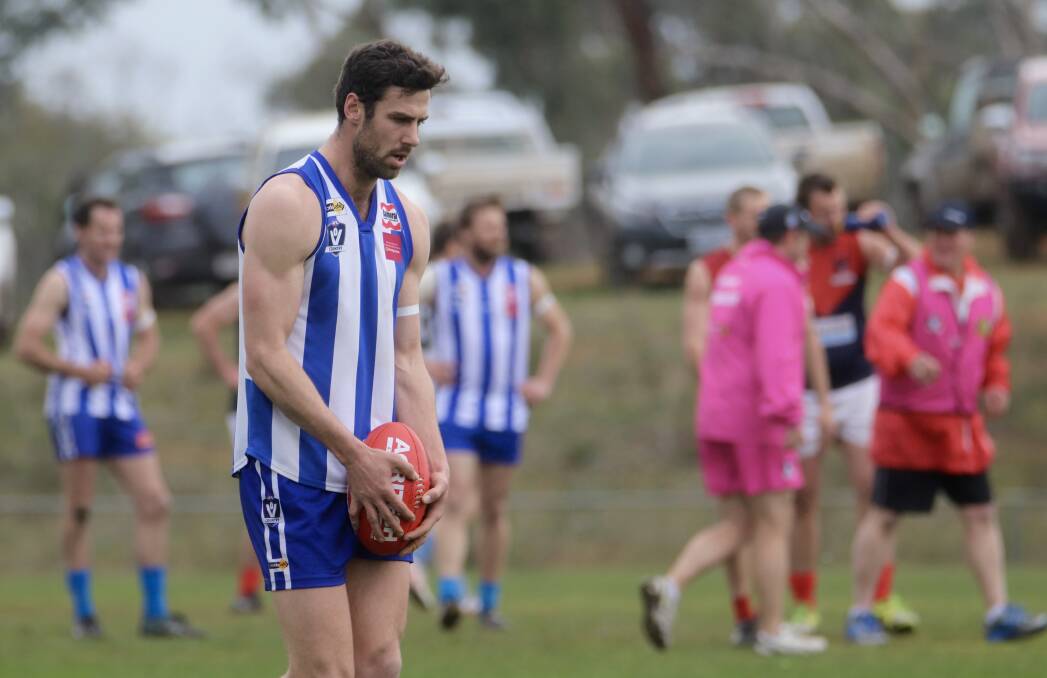 Former AFL player Michael Close lines up for goal at the weekend. Picture: BLAIR BURNS PHOTOGRAPHY