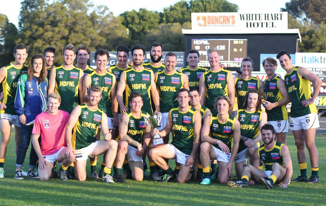 Horsham District football league's interleague side after victory against Loddon Valley in 2019. Picture: RICHARD CRABTREE