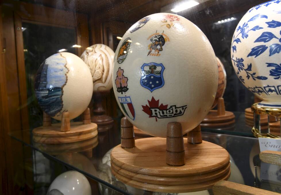 Decorated eggs in Margaret Saunders' collection. 