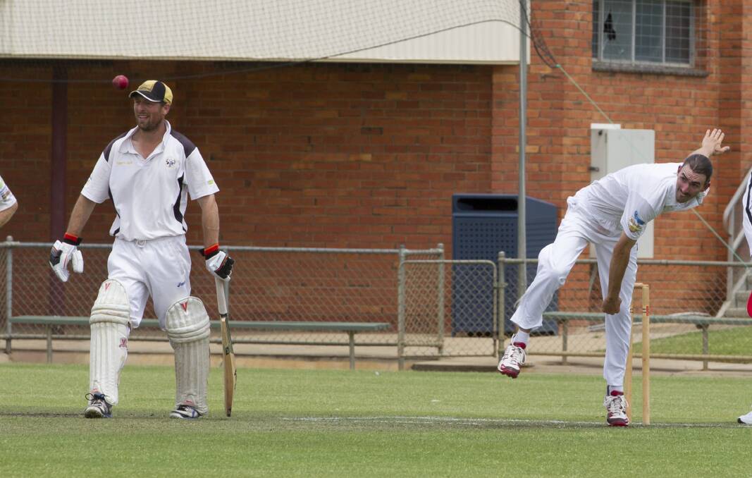 GOOD FORM: Matt Heffer bowling for Swifts-Great Western against Pomonal earlier this month. A Grade captain Sam Cocks said Heffer has played an important role so far. Picture: PETER PICKERING