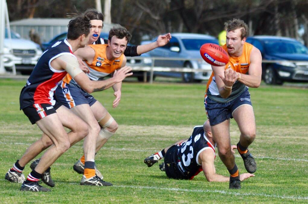SOLID RECRUIT: Southern Mallee Giants forward Josh Webster has proved to be more than a handy recruit since joining the side for this season. Picture: GEORGIA HALLAM