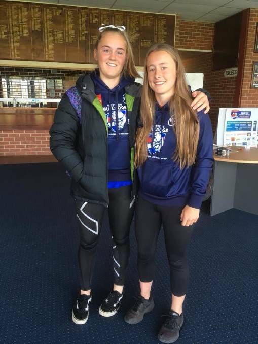 Stawell's Crystal Summers and Jesse Bligh at the V/Line Cup.