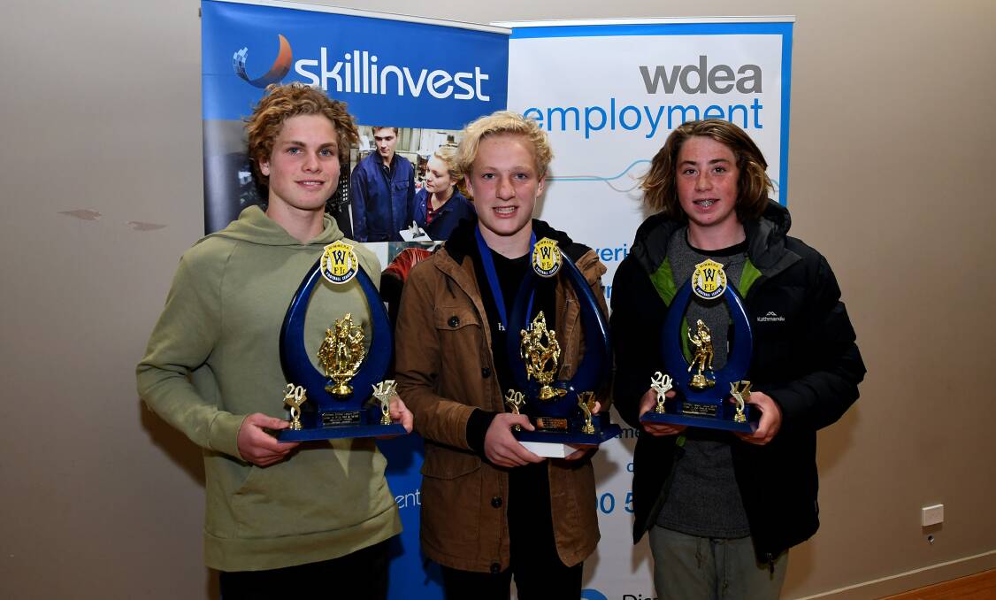 TALENTED: Ben Hobbs, Horsham, Drew Schneider, Nhill and Jeziah Woods, Ararat, have all made the Western Bulldogs Next Generation Academy V/Line Cup squad. Pictrure: SAMANTHA CAMARRI