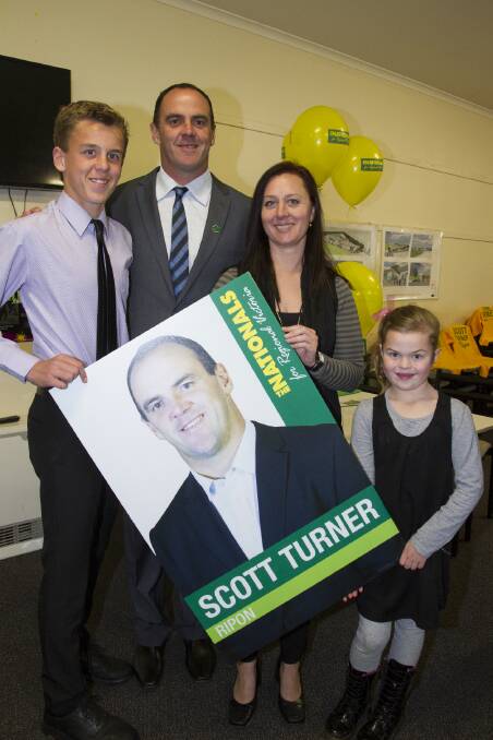 The real Team Turner: Paddy, Kerry and Pippa show their support for Scott Turner s run for State Government.