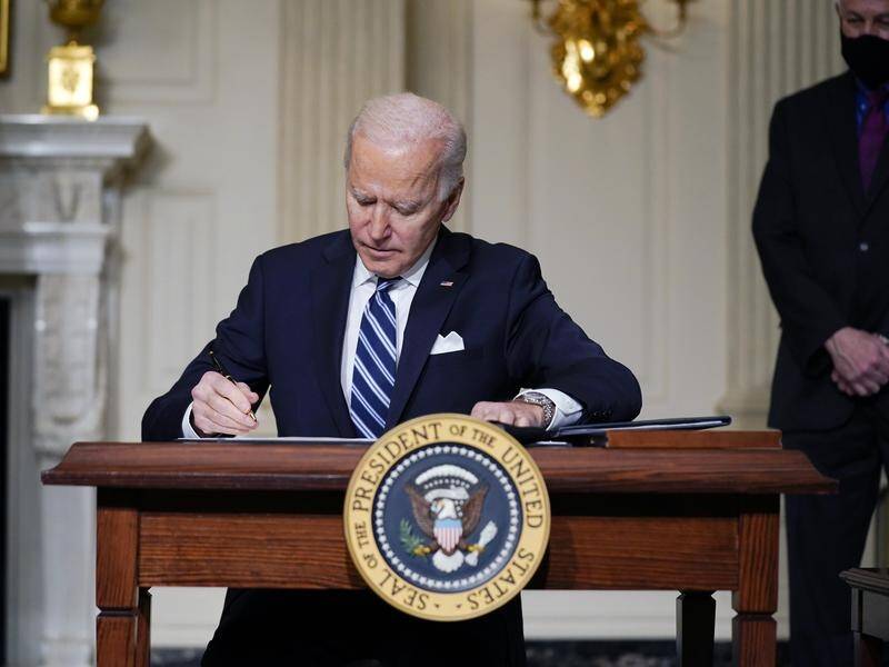 US President Joe Biden is set to pledge to cut US greenhouse gas emissions.