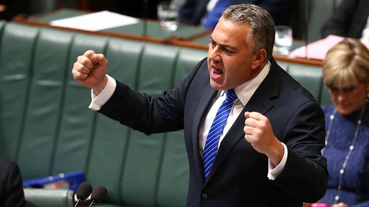 "Criticism of our strategy has been political in nature": Treasurer Joe Hockey. Photo: Alex Ellinghausen