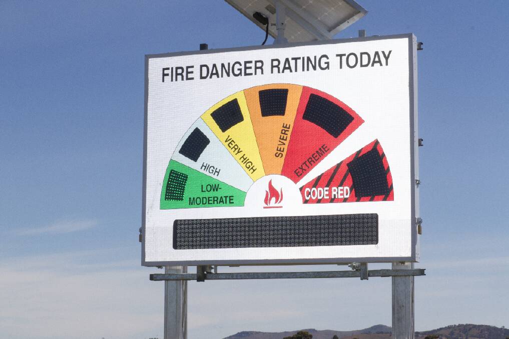 The new fire warning signs east of Ararat