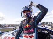 Shane van Gisbergen has secured pole position for Saturday's Supercars race at Winton Raceway.