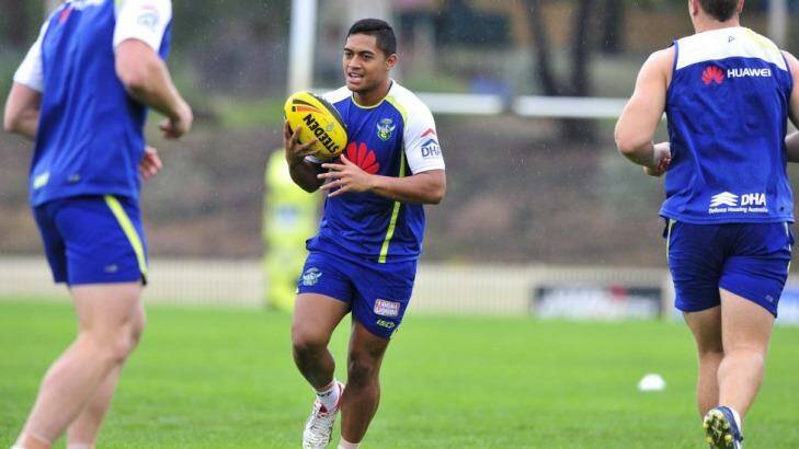 Raider Anthony Milford will play for the Queensland under-20s team. Photo: Jeffrey Chan