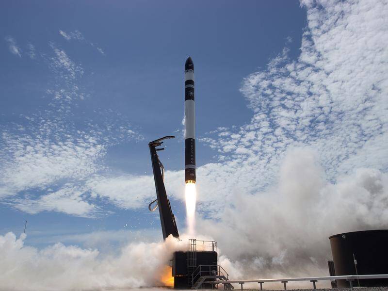 An Electron rocket lifts off from New Zealand's Mahia Peninsula.