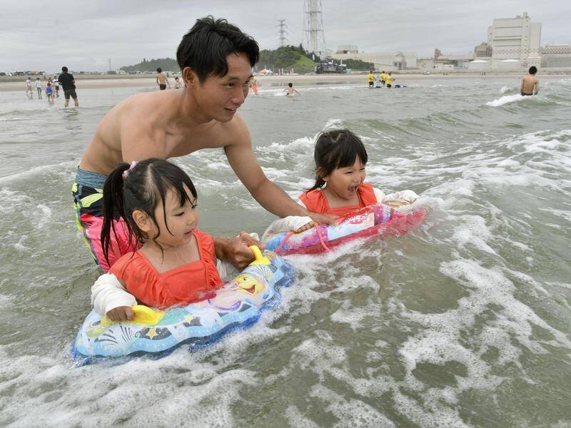 A beach in Fukushima Prefecture has opened for the first time since the 2011 nuclear disaster.