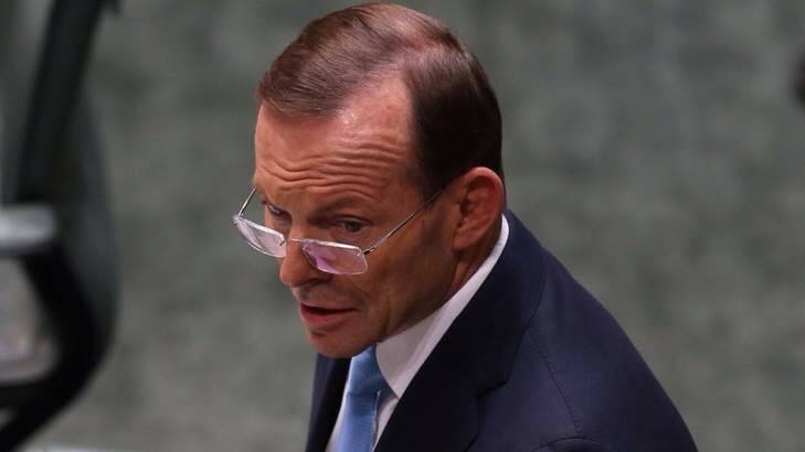 Prime Minister Tony Abbott announces that images could be from the missing Malaysian Airlines flight. Photo: Andrew Meares