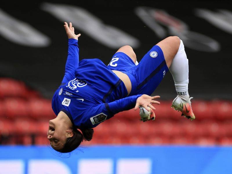 Sam Kerr's goals - and celebration backflips - at Chelsea have enchanted the team's manager.