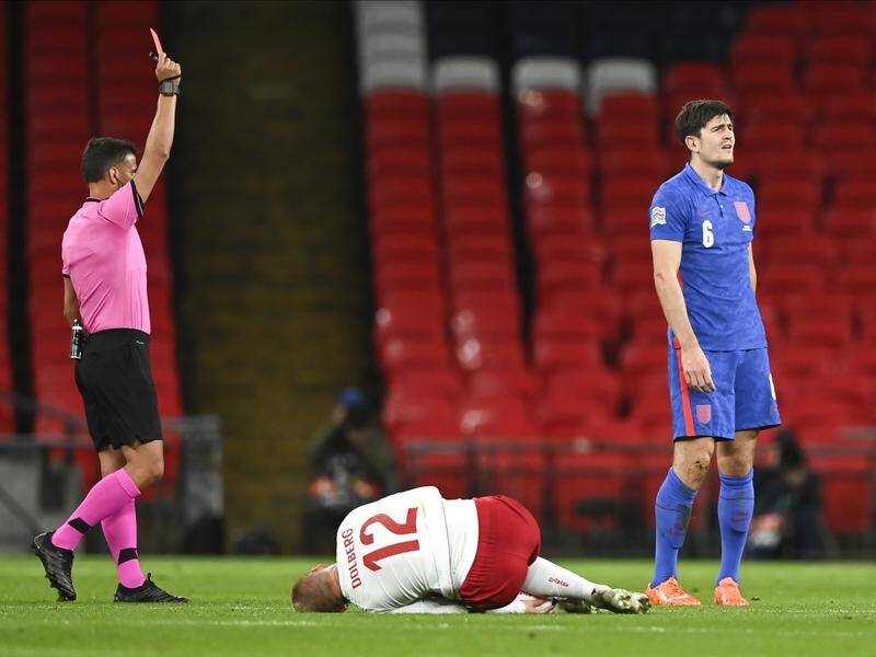 Harry Maguire's red card proved costly in England's 1-0 Nations League defeat to Denmark.