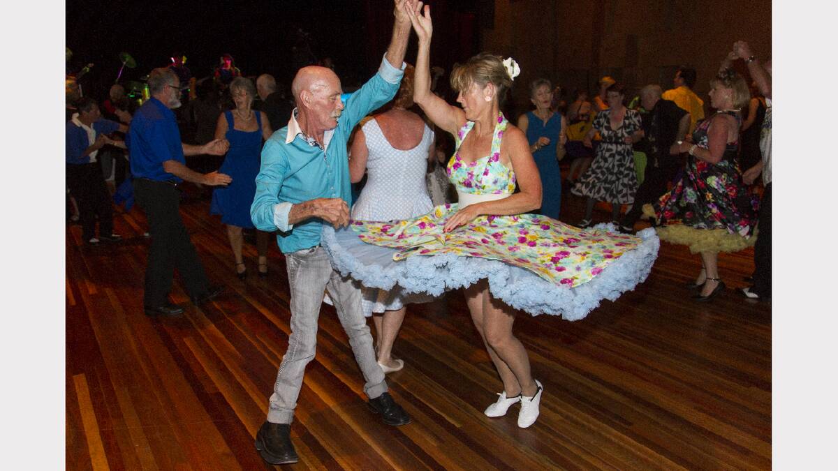 Tasmanian visitors Danny Agnew and Michelle Boxter were dancing with flair.