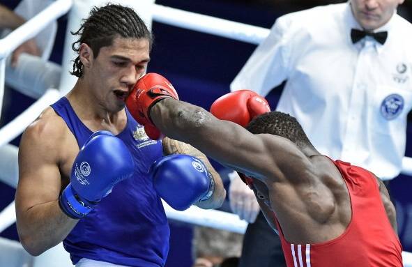 Jai Opetaia was left speechless after he departed the Commonwealth Games boxing tournament following a lacklustre performance in his heavyweight (91kg) bout with Nigeria's Efetobor Apochi. PICTURE: GETTY