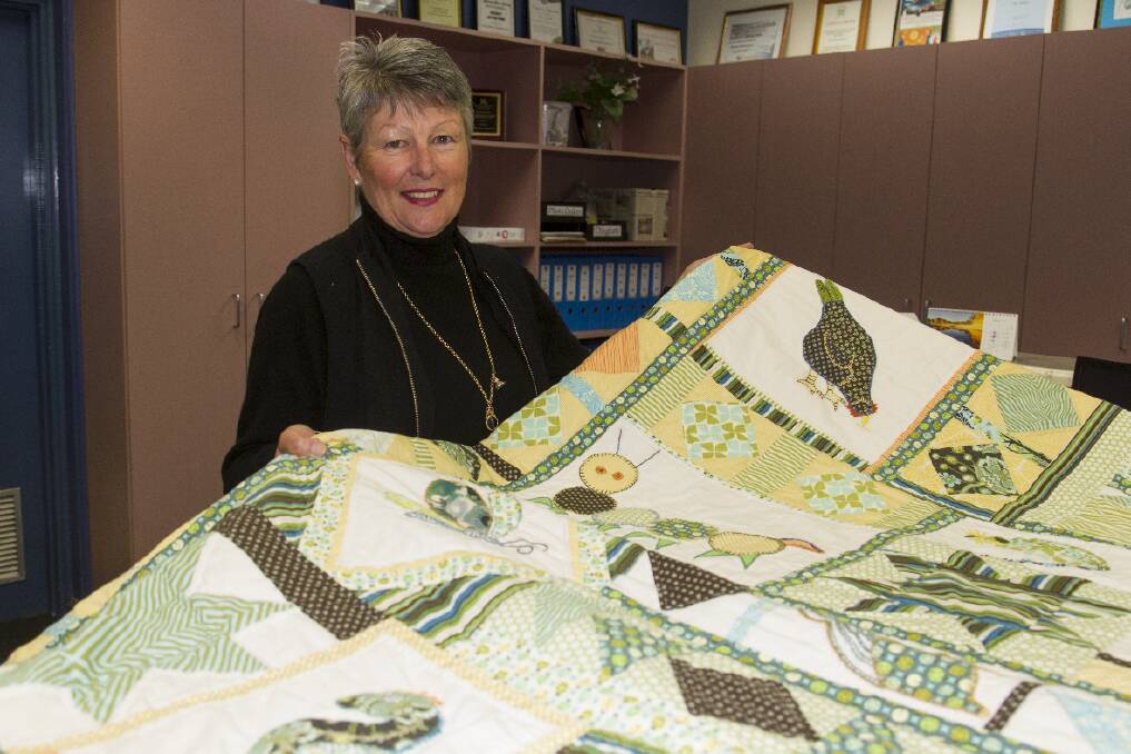 The Willaura Quilters’ Group will be raffling this magnificent quilt, displayed by member Jane Gibson, to raise funds for Willaura boy Jacob Warrior-Day who is in desperate need of a wheelchair.