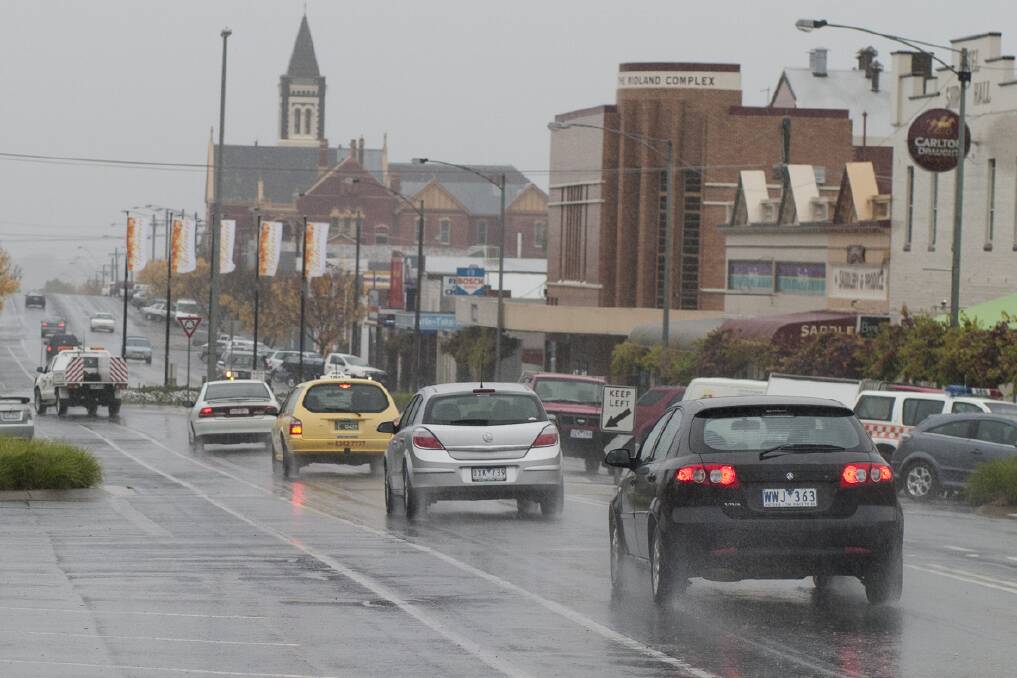 A wet and gloomy Tuesday in Ararat.