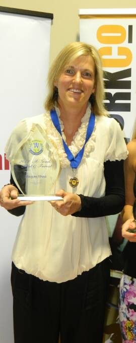 Megan Shea in 2012 after receiving her fifth Heather Hatcher medal as the Wimmera Netball Association’s best and fairest.