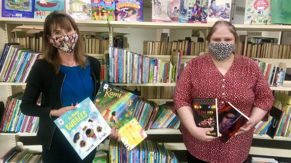 Ararat Regional Library Storytime and Rhyme Time presenter Kylee Whiting and library team leader Ashlee Mckinnis. Picture: TAYLOR PADFIELD 