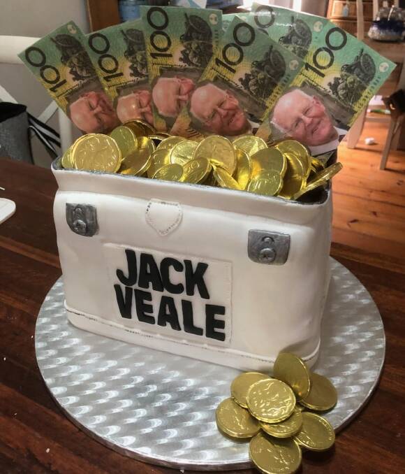 SPONGE CAKE: Mr Veale's cake was made by Katrina Pianta. Picture: CONTRIBUTED