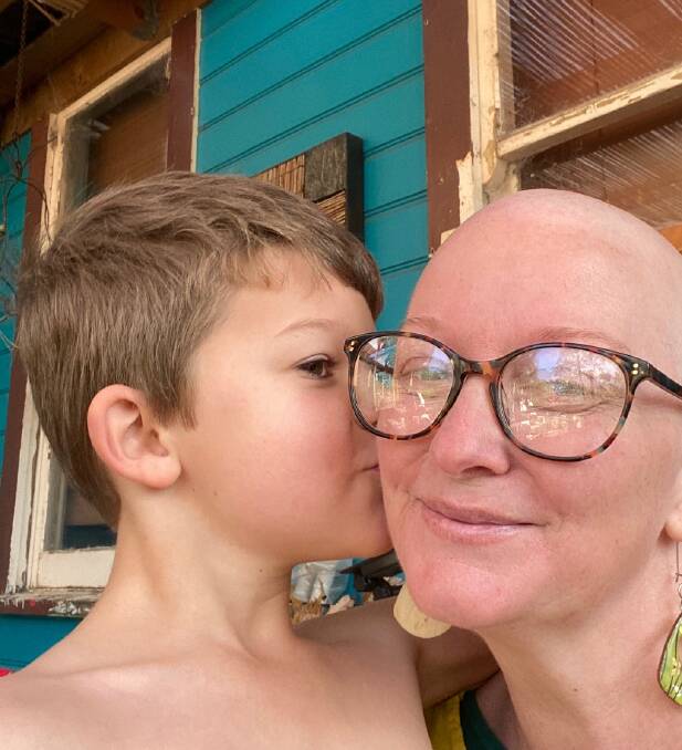 CANCER BATTLE: Kristie Miller with her seven-year-old son Quinn. Picture: CONTRIBUTED 