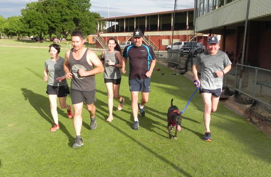 RUNNING FUN:  Keith Lofthouse conducts free running drills at Central Park, Stawell, from 6pm on Mondays.
