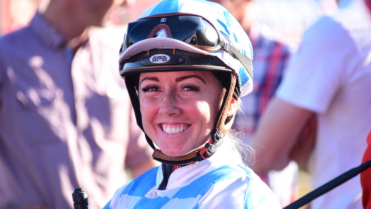 WHAT A WIN: Tiffany Jeffries was elated when she rode Happy Partner to its first win in five years on March 22. 