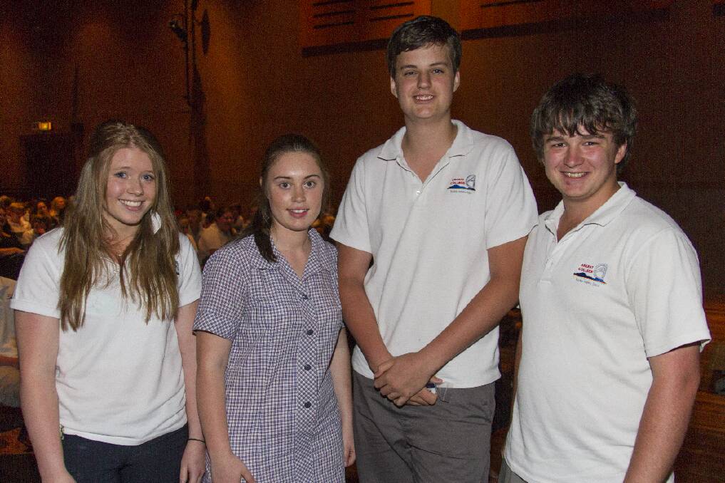 The 2014 school leaders were announced at the Ararat College presentation night and include L-R, vice captain Rebecca Hinchliffe, captains Naomi Skubnik and Bryan Start and vice captain Joel Hughes.